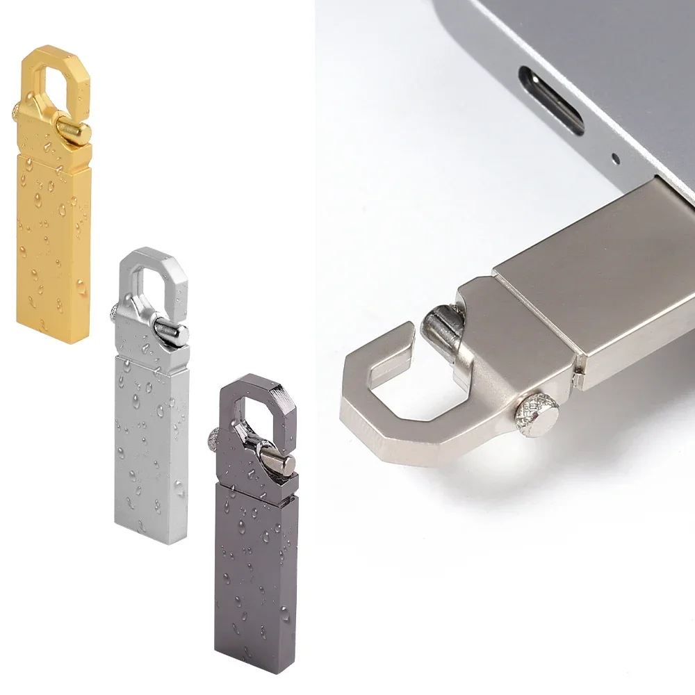 JASTER Free Custom Logo USB Flash Drive 128GB Metal Memory Stick 64GB  100% Real Capacity Pen Drive 32GB Portable U Disk 16GB