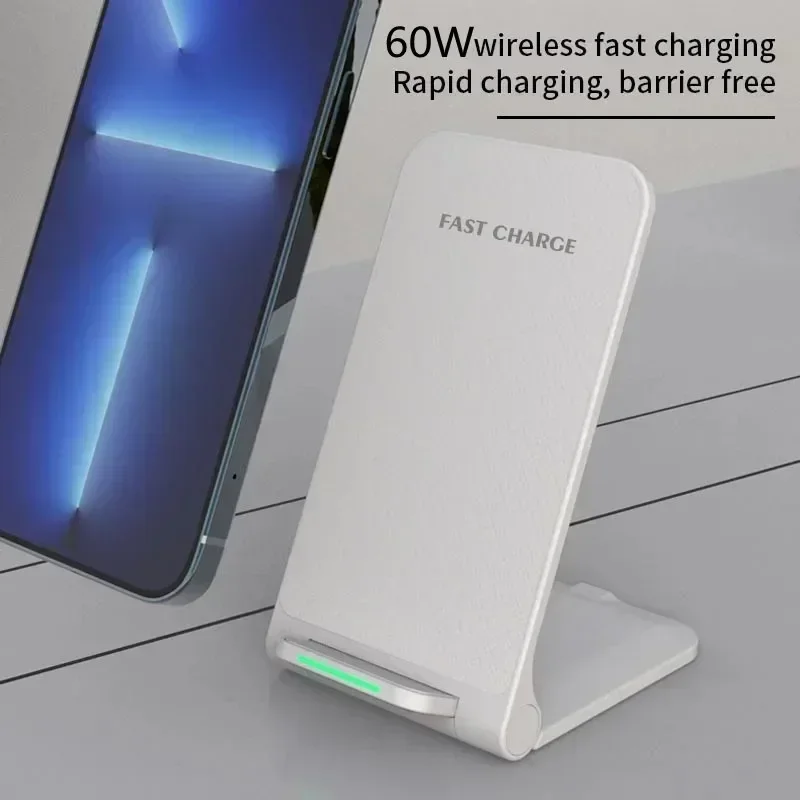 65W Wireless Charger Station Earphone Phone Fast Charging Charger Holder For iPhone 16 15 14 13 Pro Max Samsung S24 S23 Xiaomi