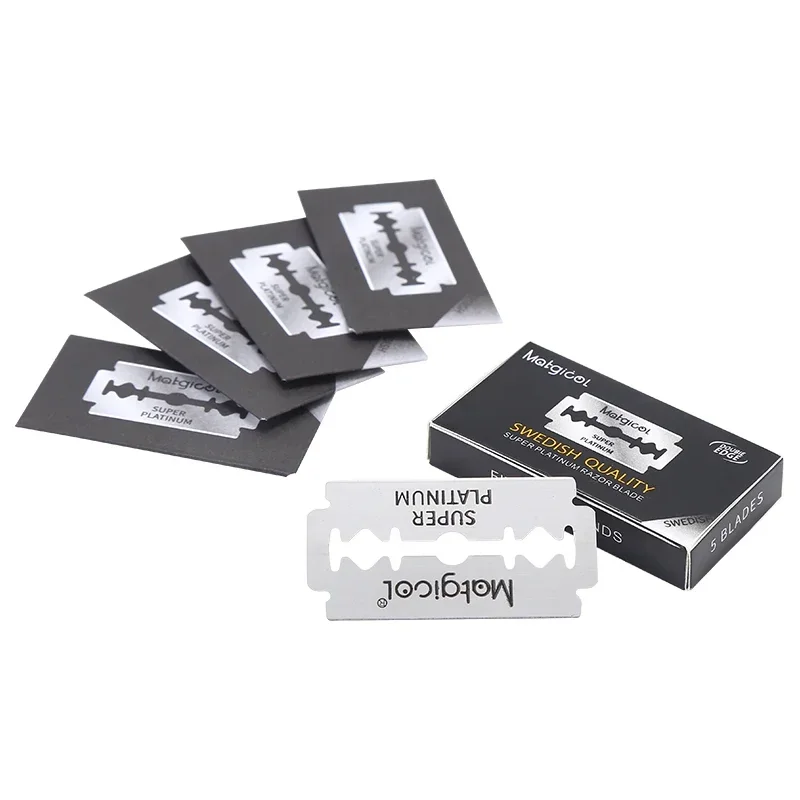 50/100 sztuk Super Platinum Double Edge Razor Blade, bardzo ostra stal nierdzewna do golenia, męskie żyletki