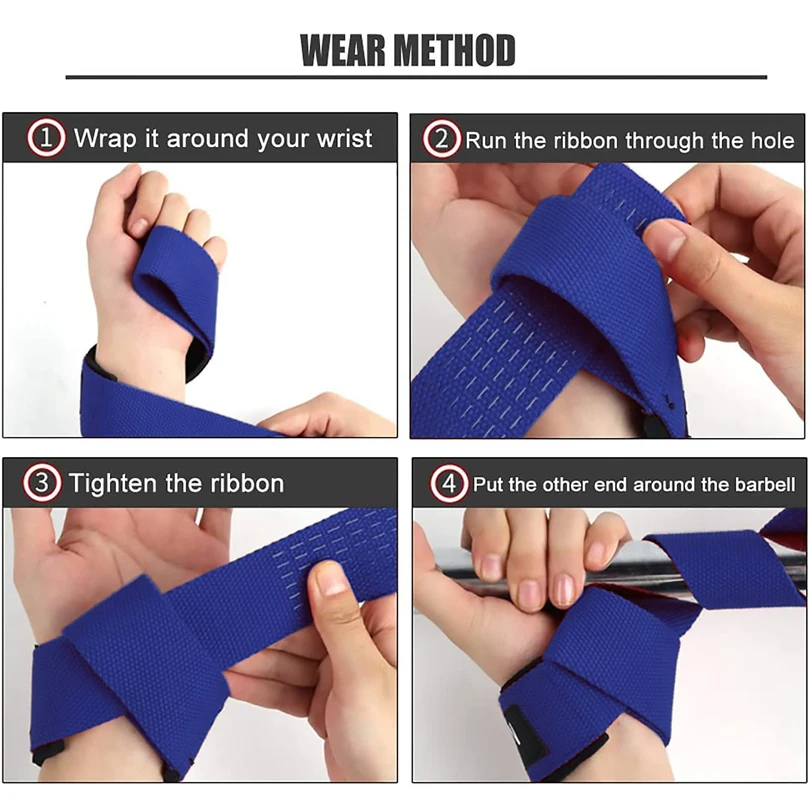 สายรัดยกน้ําหนัก Dropshipping 1 คู่ยกข้อมือ Anti-SLIP ซิลิโคน Strength Training STRAP Hand Grips สายรัดข้อมือ