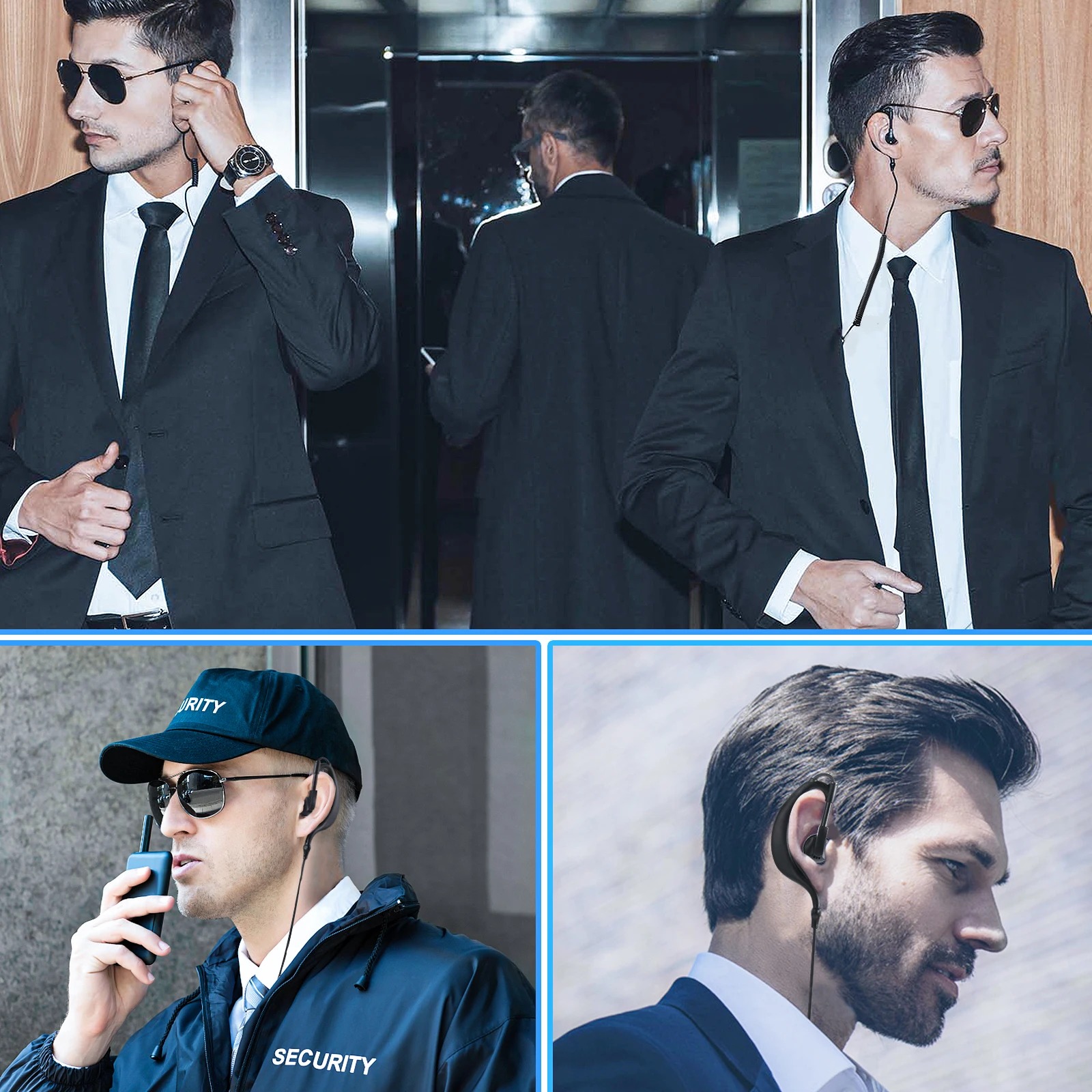 新しい聞くだけイヤホンオーディオケーブルインターホンイヤホンヘッドセットアクセサリーラジオアクセサリー有線エアチューブ 3.5 ミリメートルイヤホン