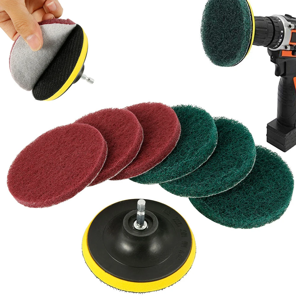 Car Electric Drill Brush Kit Electric Cleaning Brush Tool Polishing Pad Household Cleaning Tool for Bathroom Floor Tub