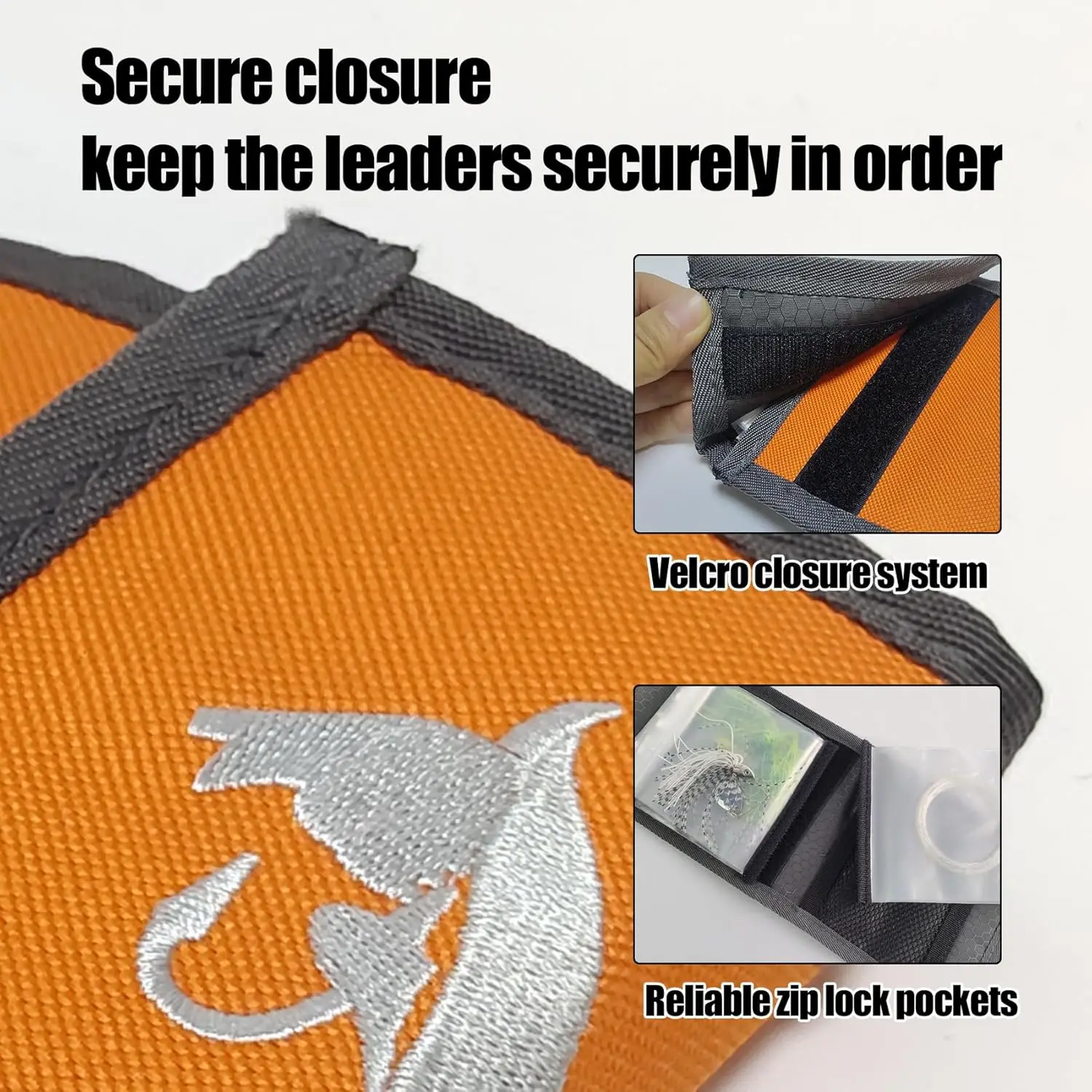 Aventik-carpeta de aparejos de pesca con 10 bolsillos, líder de pesca con mosca, línea Tippet, funda líder, almacenamiento Tippet, paquete de pesca con mosca