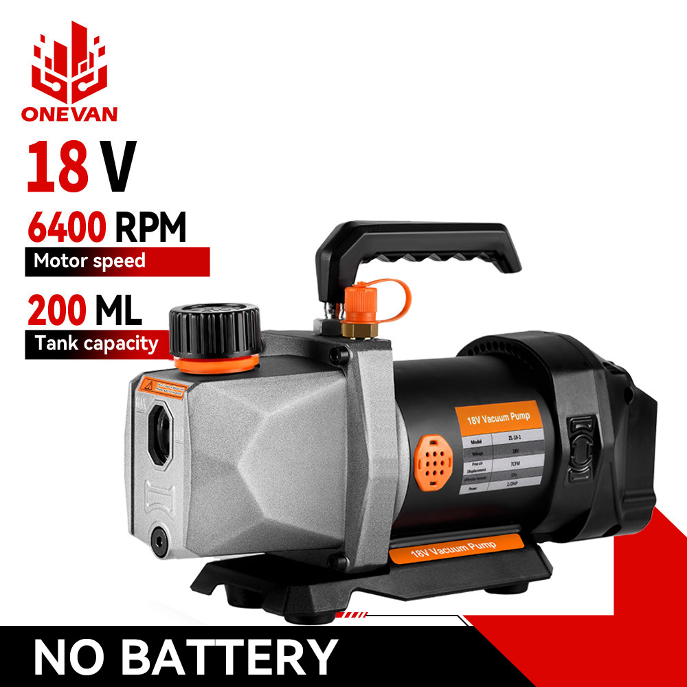 ONEVAN 1/2HP 7CFM réfrigérant pompe à vide 1/4 entrée d'air réfrigération voiture ménage climatisation pour Makita 18V batterie broche