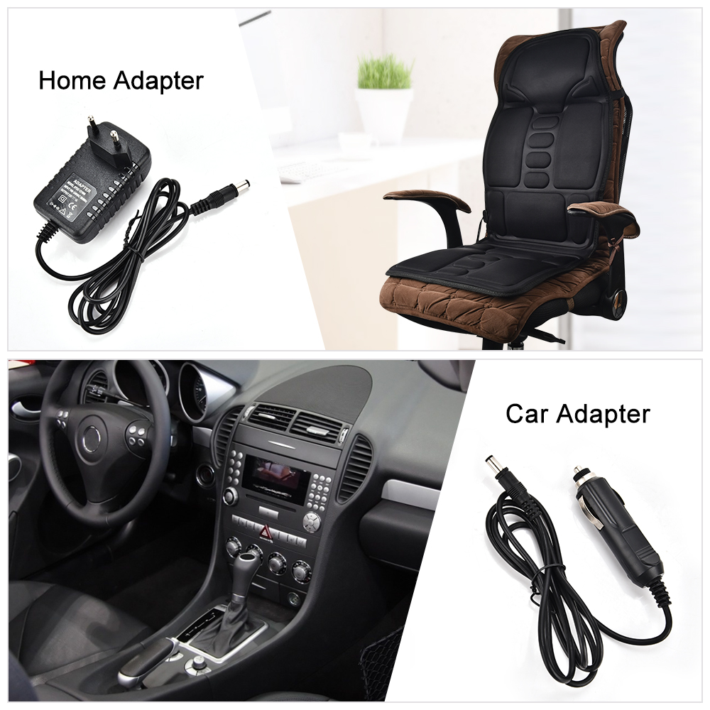 Massagegerät, Stuhlpolster, elektrische Heizung, vibrierend, für Nacken, Rücken, Körperkissen, Massag für Auto, Zuhause, Lendenmatratze