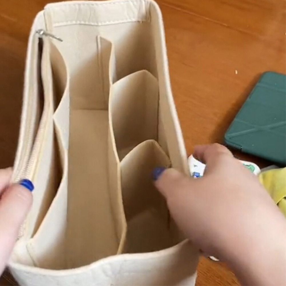 Multi-Pocket-Handtaschen-Organizer für lv speedy25/30/35/Gentleman-Tasche Aufbewahrung tasche mit großer Kapazität Filz Geldbörse Einsatz Handtaschen futter