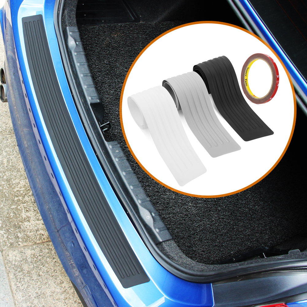 Universal 104*9cm 90*8cm porta tronco do carro peitoril placa protetor traseiro pára-choques guarda molduras de borracha almofada guarnição capa tira estilo do carro