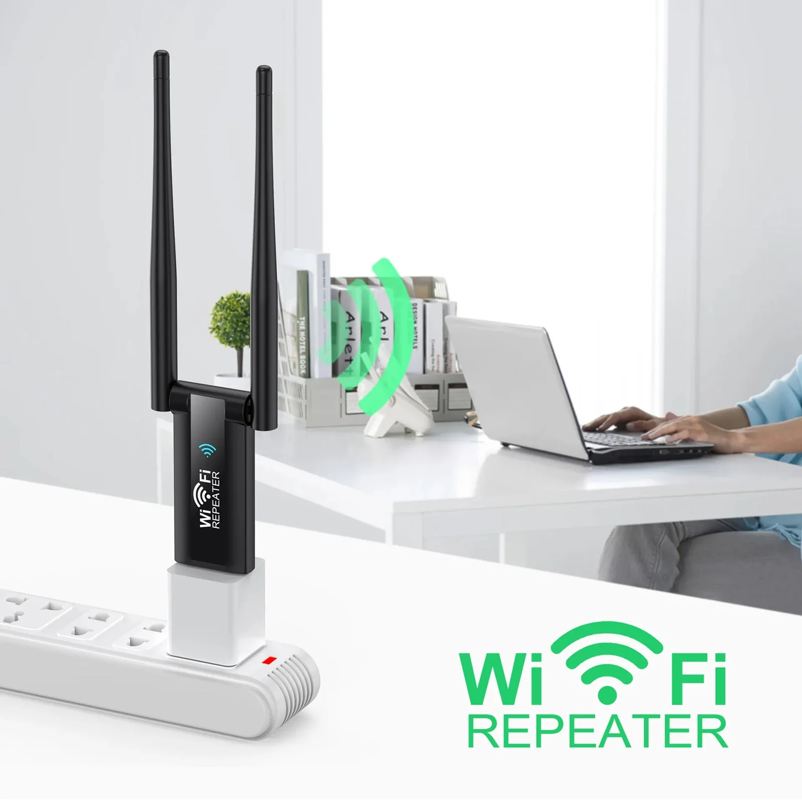 2.4G 300Mbps USB Wireless WiFi Repeater Extender เครื่องขยายสัญญาณ WiFi Booster ระยะไกล Wi-Fi Router เครือข่ายภายในบ้าน Extension