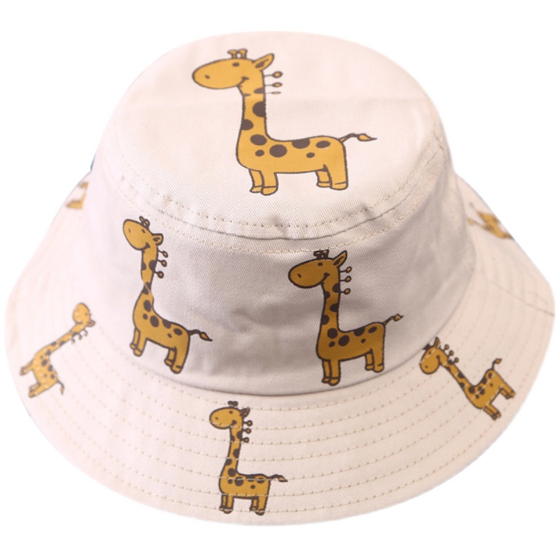 Jirafa de dibujos animados, gorra de bebé, gorra de playa para niños, gorra de Sol para niños y niñas