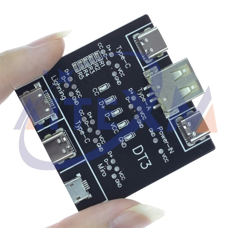 Placa de detección de Cable de datos DT3, probador de Cable tipo C Micro USB C, cortocircuito, interruptor de encendido y apagado, herramienta de diagnóstico para iOS y Android