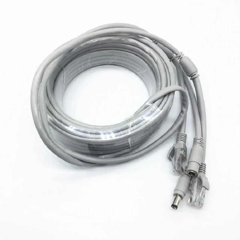 RJ45 Ethernet กล้องวงจรปิดสาย Cat5e DC Power Cat5 เครือข่ายอินเทอร์เน็ต LAN สาย PC คอมพิวเตอร์สําหรับ POE ระบบกล้อง IP Concatenon