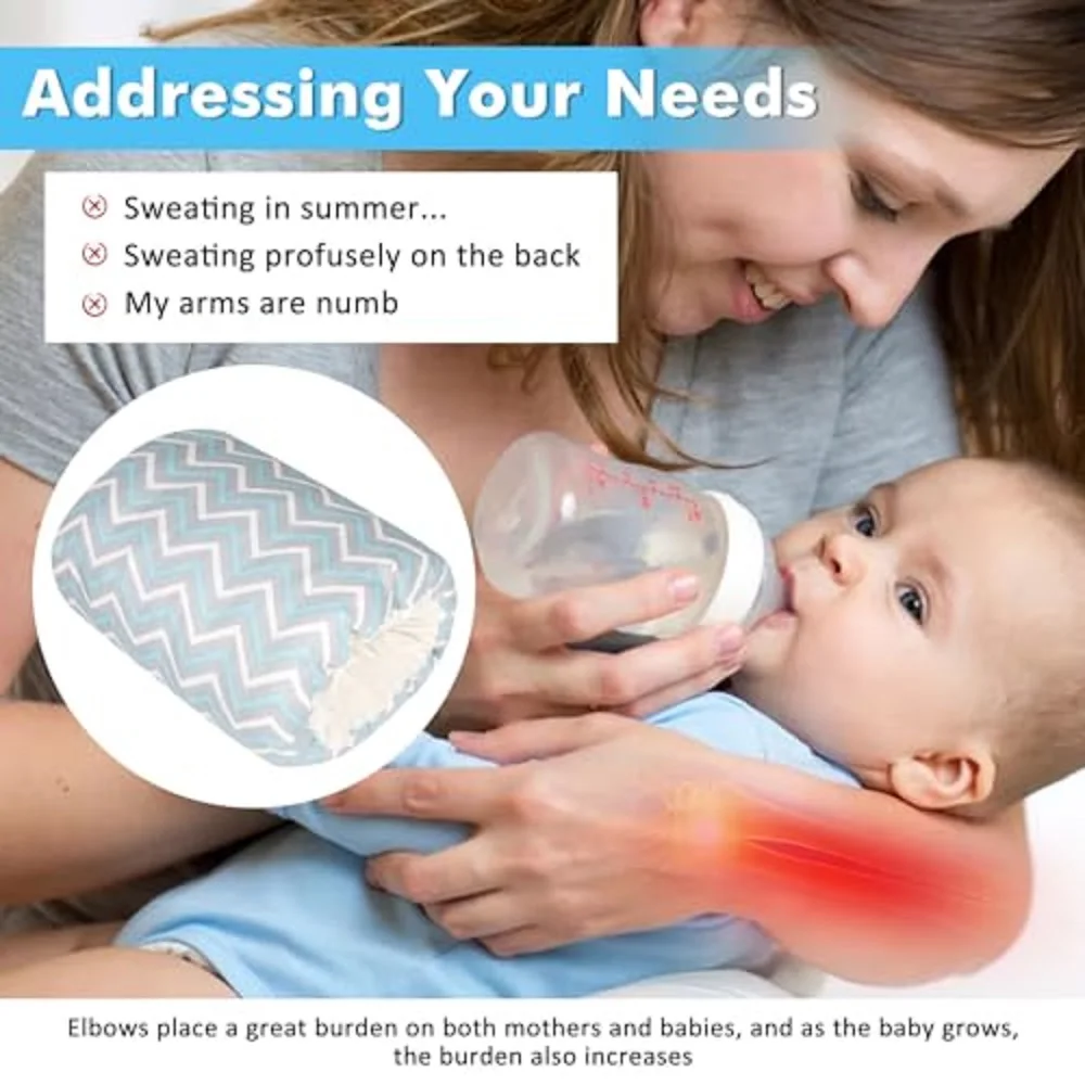 Cuscino per allattamento in cotone per neonato Mini cuscino per il braccio per l'allattamento al seno Biberon per la maternità Mamma Accessori morbidi per la cura del bambino