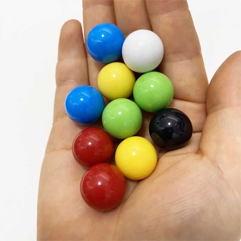 10 unids/set 16mm acrílico rojo amarillo bolas redondas azul, verde, blanco y negro damas de 1,6 cm