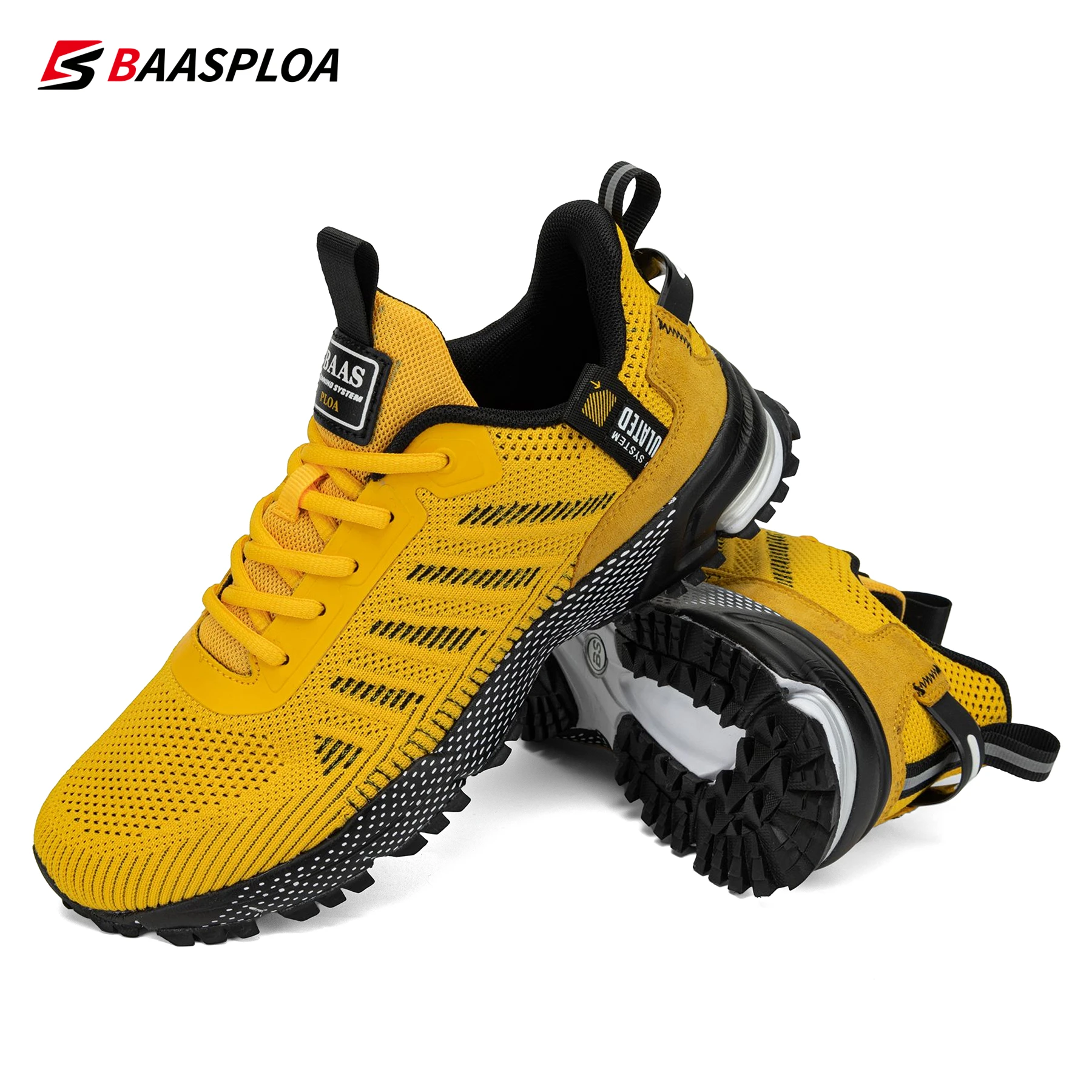 Baasploa วิ่งแบบมืออาชีพรองเท้าสำหรับชายน้ำหนักเบา Designer ตาข่ายรองเท้าผ้าใบ Lace-Up ชายกลางแจ้งกีฬารองเท้าเทนนิส