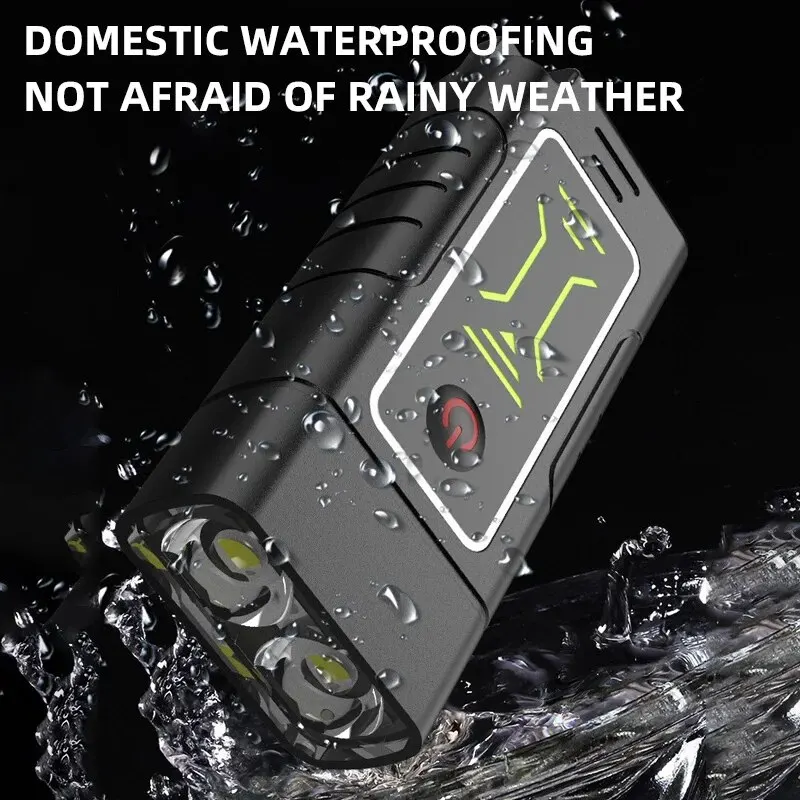 Linterna LED de doble núcleo impermeable, ligera, recargable, Luz fuerte para acampar al aire libre, llavero portátil de largo alcance
