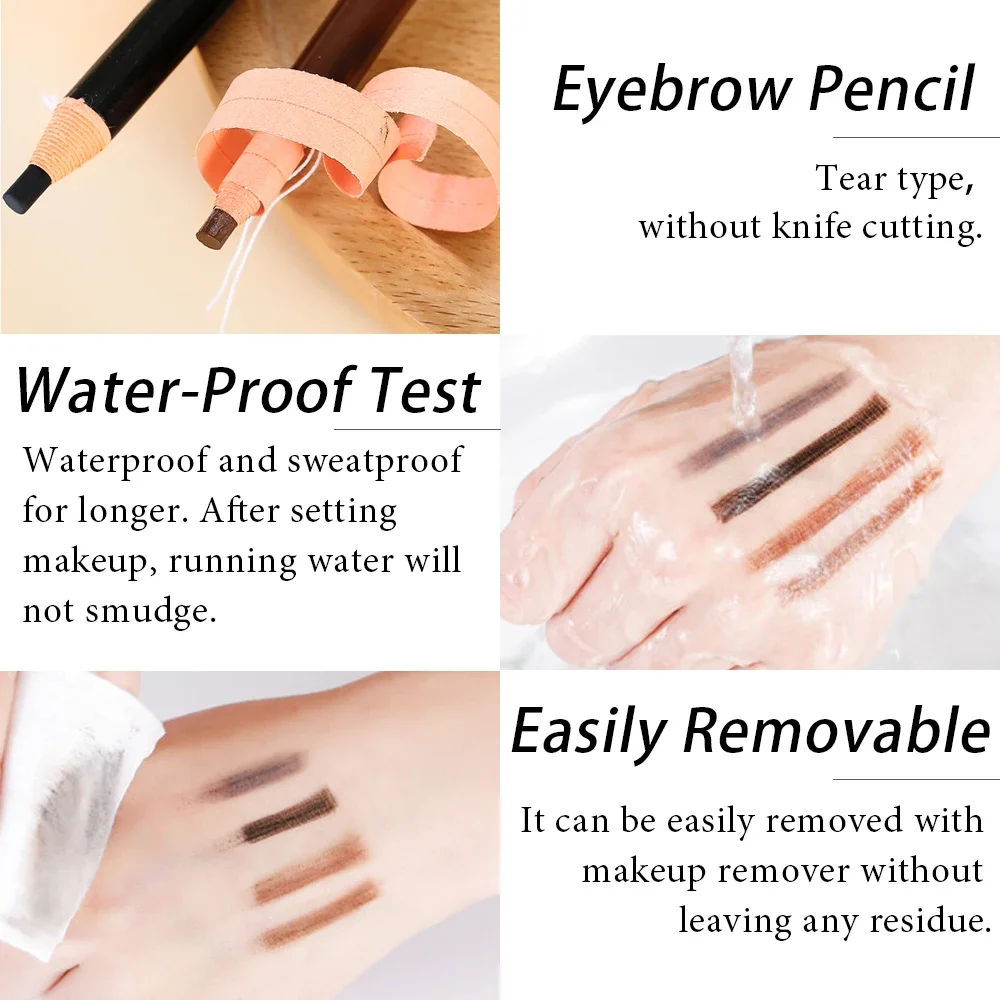 EyebloggPays l-Ensemble de fournitures de microblading, rehausseur de teinte de tatouage étanche avec taille-crayon, tondeuse à sourcils, lame, 10 pièces