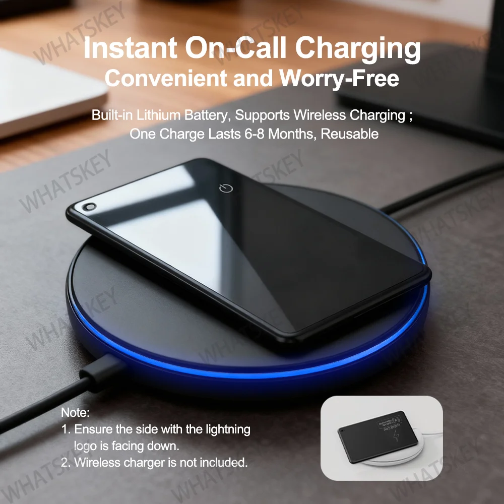 Acrylmaterial, glatte Spiegeloberfläche, tragbare Geldbörse, Anti-Verlust-Karte, globale Positionierung, GPS, Itag für iOS, iPhone, Find My Device