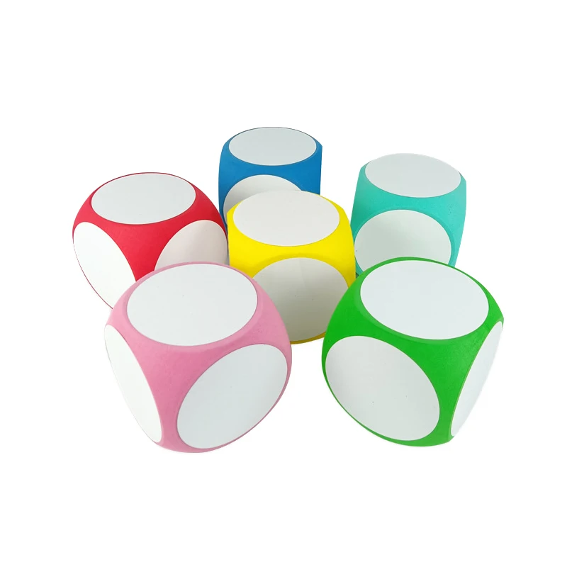 Fai da te Blank Dry Erase scrivi su scrivi su Multi-Purpose Education Classroom insegnamento Cubes Whiteboard Game dadi