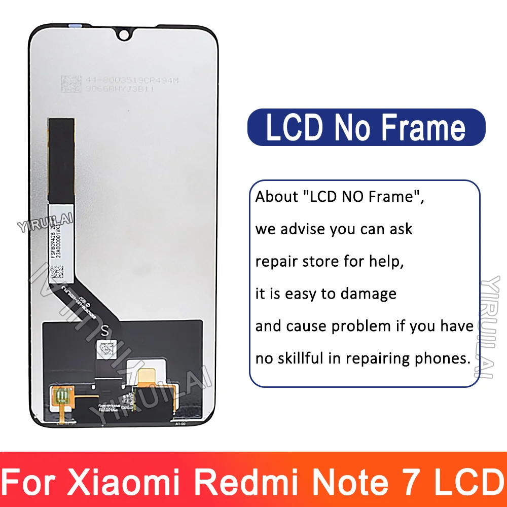 AMOLED-Display für Xiaomi Redmi Note 7 Pro M1901F7S LCD-Display Touchscreen-Digitizer für Redmi Note 7 mit Rahmenersatz