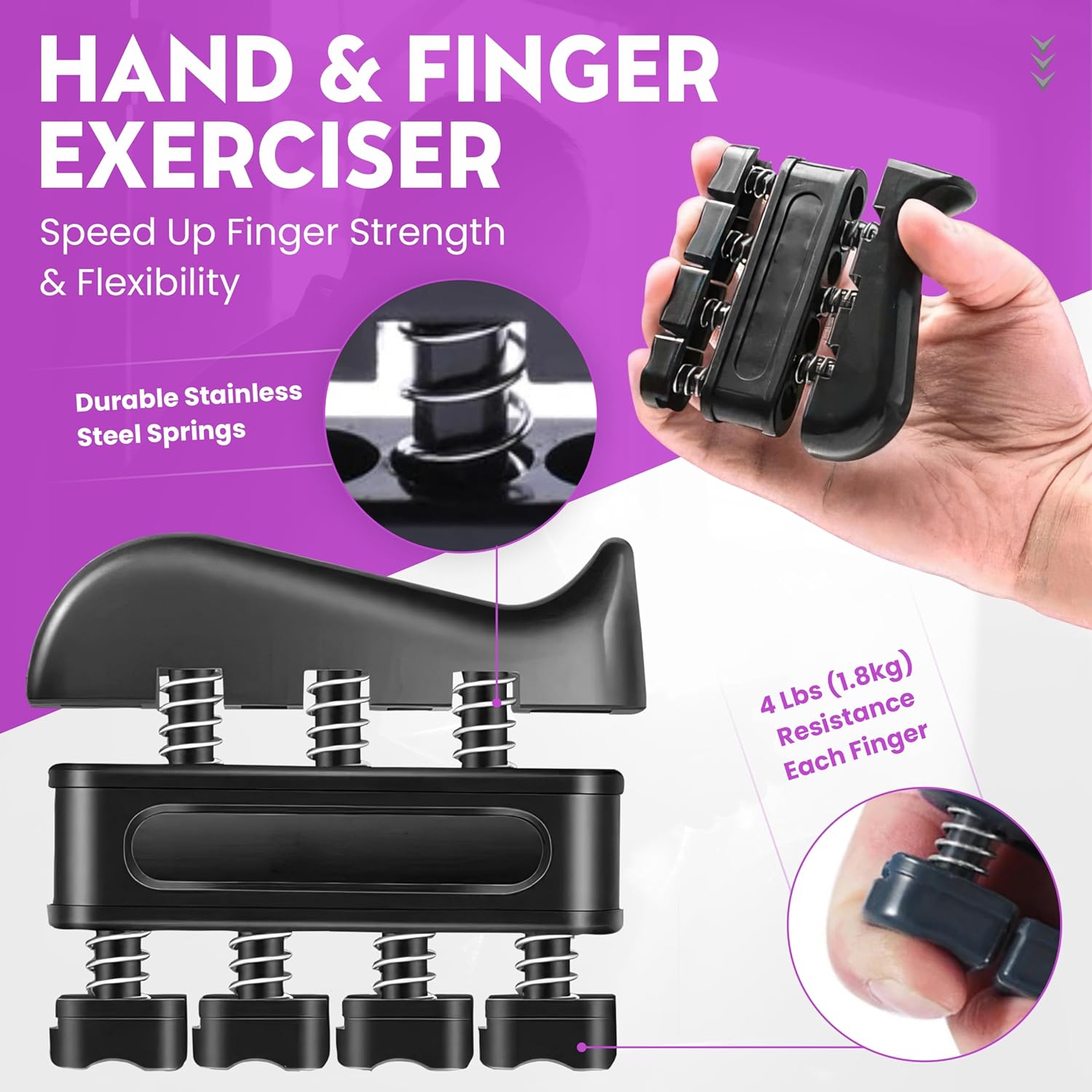 5-60 kg verstelbare gripsterktetrainer - voor spierweefsel en herstel van blessuresFinger ExerciserHandgreepassistent.