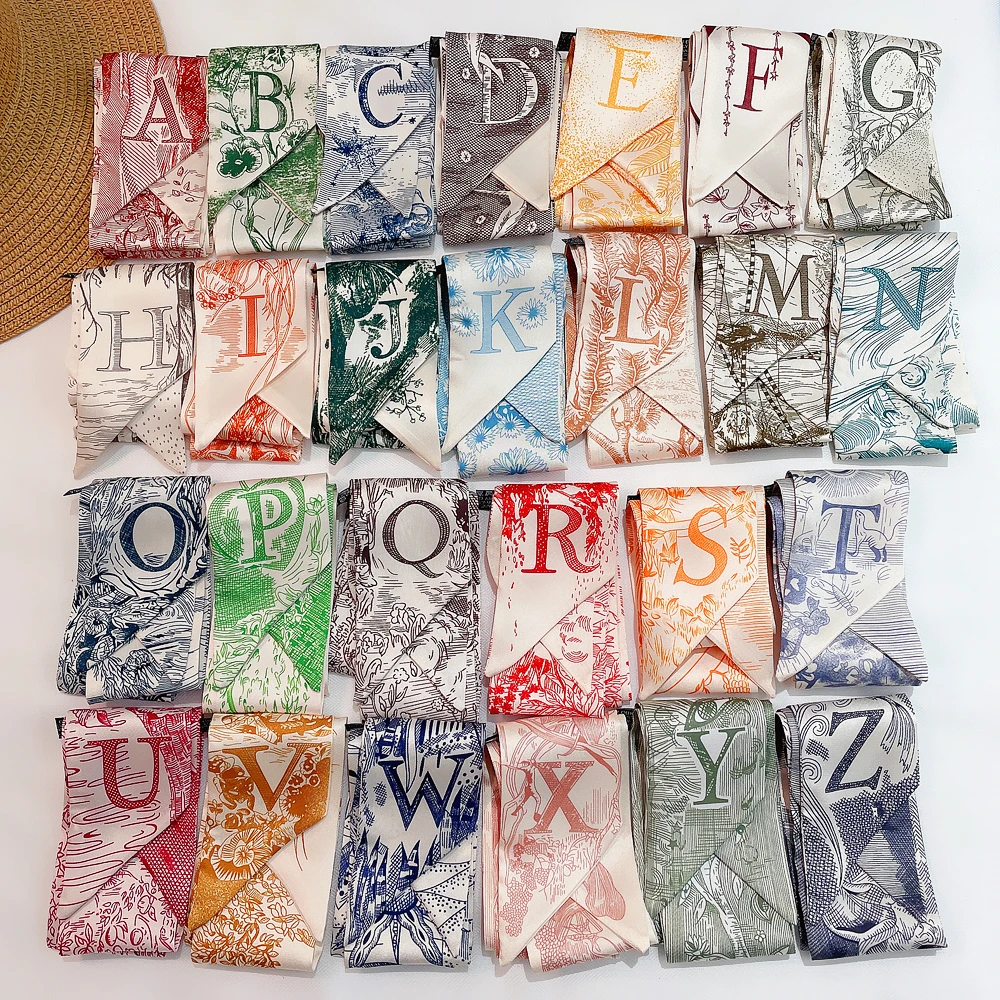 26 Chữ Cái Bài Tarot Chòm Sao Túi Khăn Hai Dây Khăn Lụa Nữ Mới Bộ Áo Liền Quần Cổ Tóc Mũ Trùm Đầu