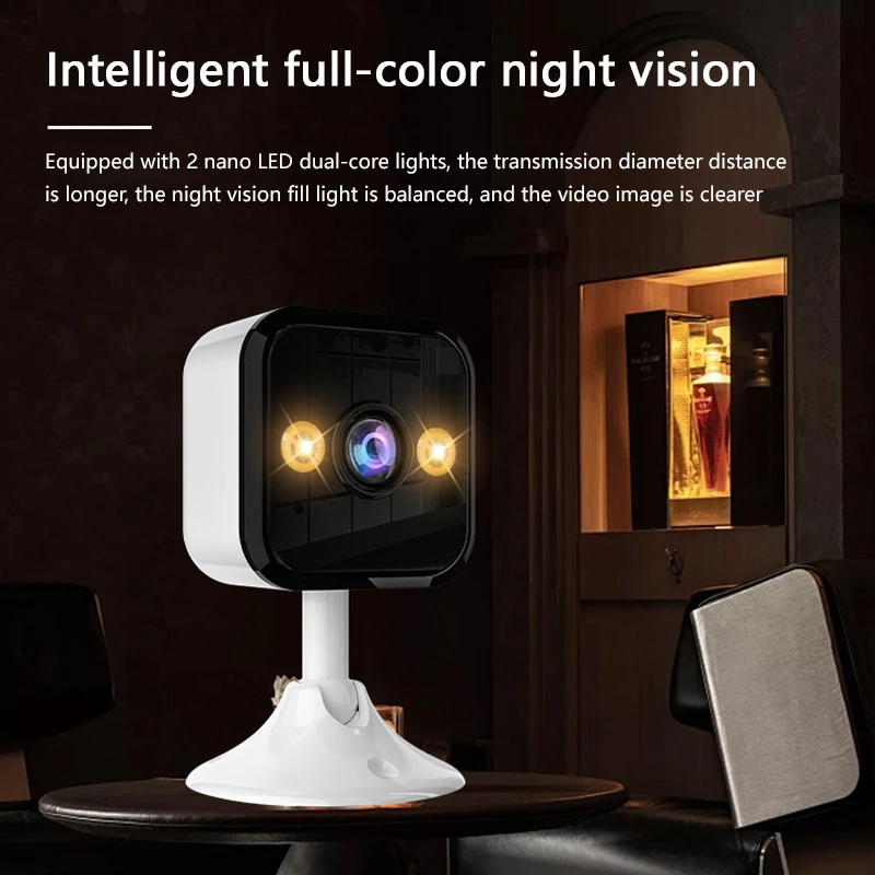 2025 nueva cámara de seguridad 2K 3MP HD Wifi cámara web inteligente para el hogar Audio bidireccional Color noche detección de movimiento cámara de vigilancia con luces