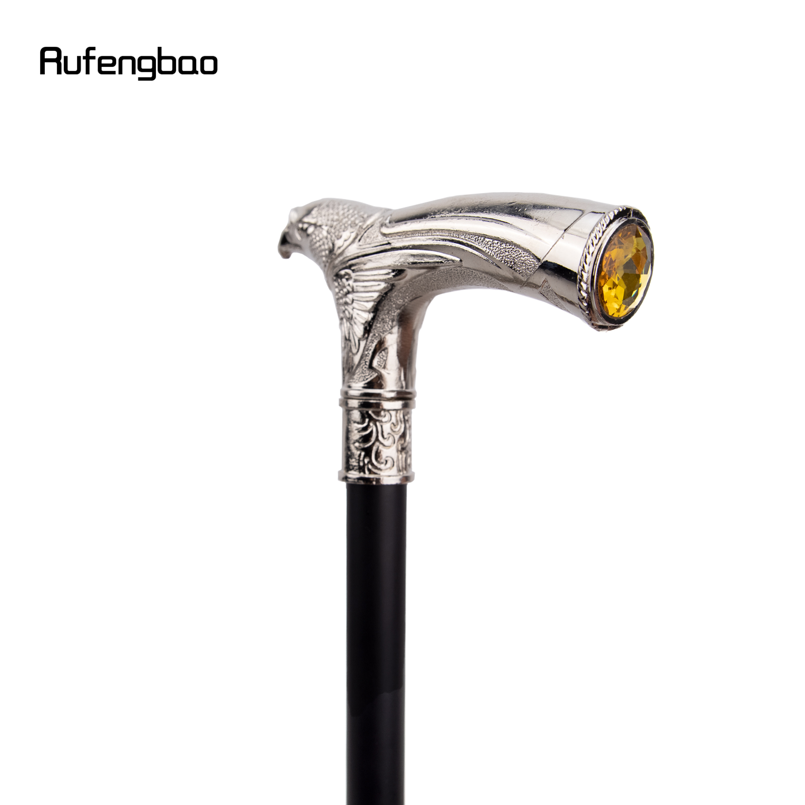 Cabeça de águia branca com strass moda bengala decorativa vara cospaly vintage elegante bengala crosier 93cm