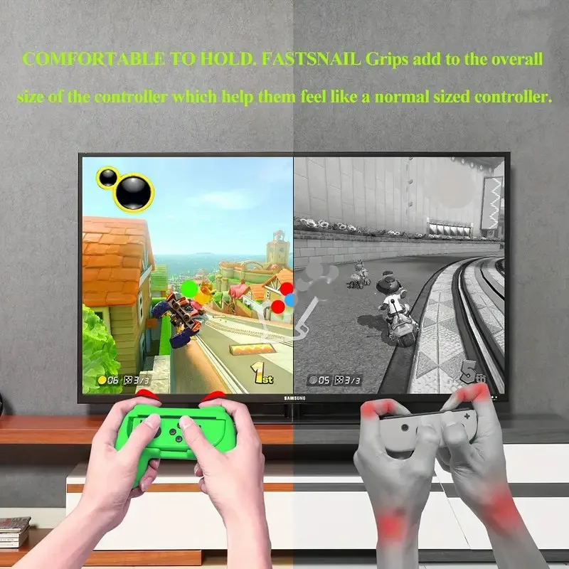 2PCS Joycon Bracket Stand Holder Compatible for Nintendo Switch & OLED JOY CON Controller Gamepad Handle Hand Grip Accessories