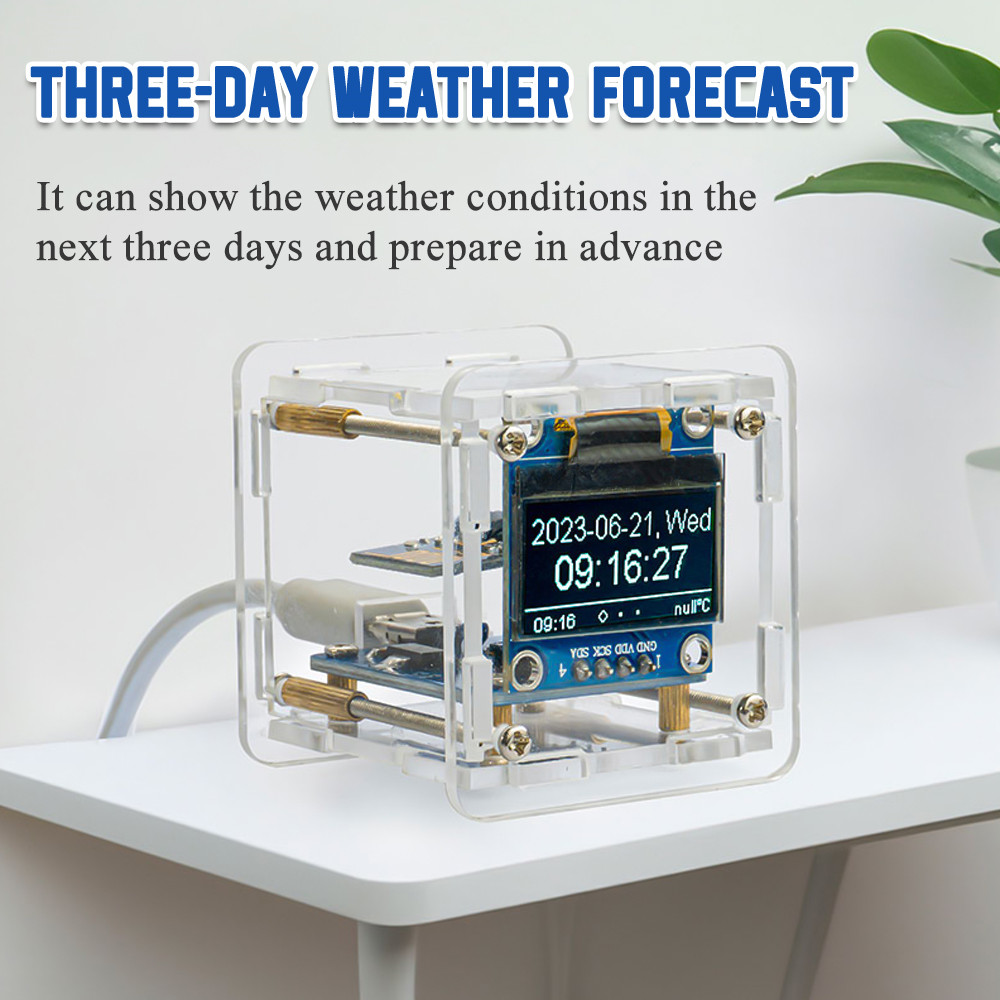 ESP8266 MINI Weather Clock WIFI Digital Clock DIY Soldering Kit Electronic Multifunctional Weather Station