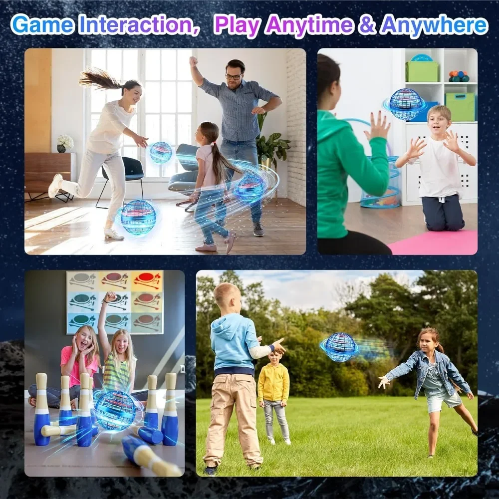 Flying Orb Ball ของเล่น Soaring Hover Boomerang Spinner มือควบคุม Mini Drone Cosmic Globe Spinning เด็กผู้ใหญ่กลางแจ้ง Fly ของเล่น