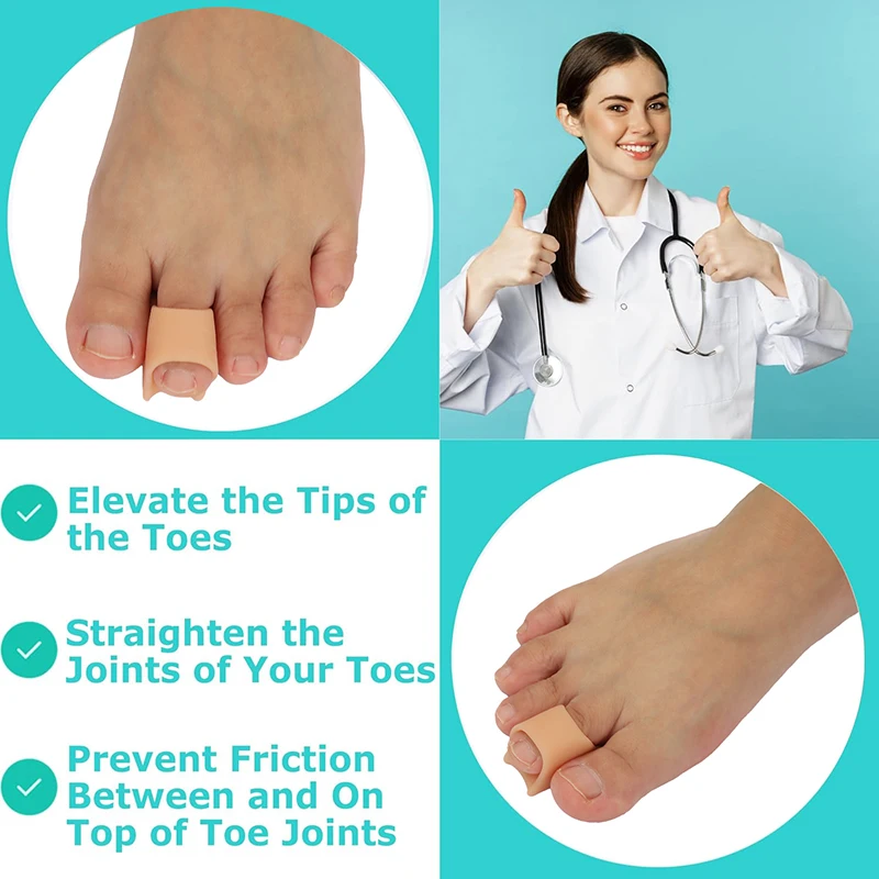 Pexmen 2/4 ชิ้น Hammer Toe Straightener Hammertoe Corrector สําหรับม้วนโค้งงอและ Claw Toes Lift Toe Tip Toe Cushion