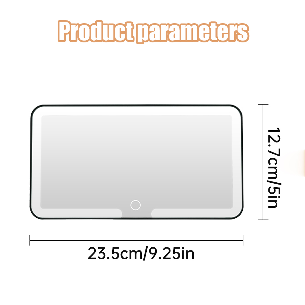 Auto-interieurspiegels Zonneklepplaat LED HD Make-upspiegel voor meisjes Dames Oplaadbaar invullicht Universele dunne make-upspiegel