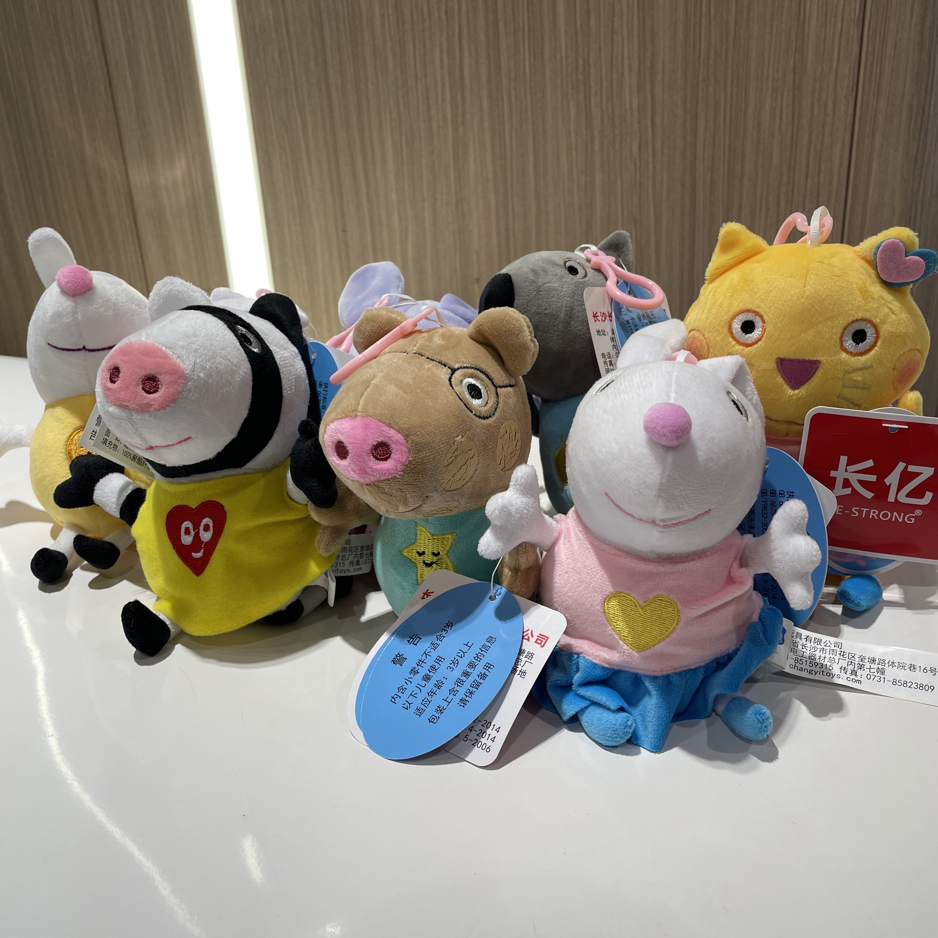 19cm 100% genuíno peppa porco recheado boneca macia peppa george zoe suzy rebecca emily danny pedro urso dinossauro crianças brinquedo de pelúcia