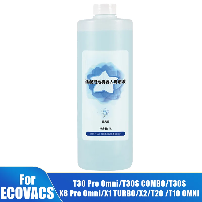 1L Płynów Czyszczących Do ECOVACS DEEBOT T30 Pro Omni\T30S COMBO/T30S/X2 COMBO/X1 TURBO/X2/T20 /T10 OMNI Część Zamienna Do Odkurzacza