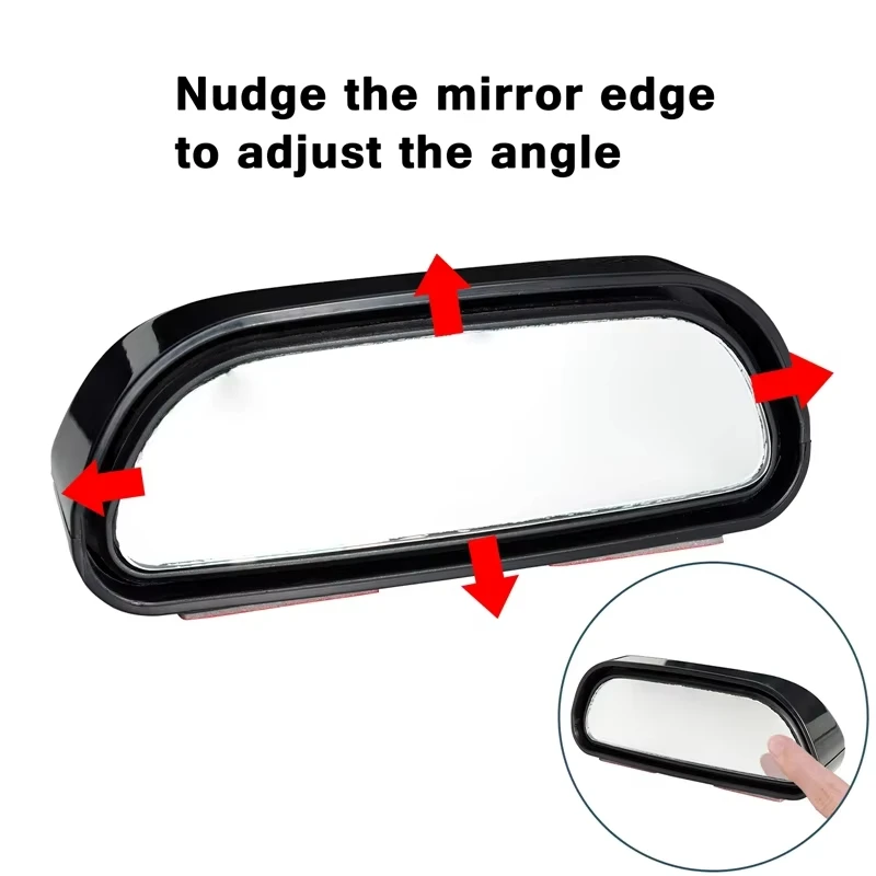 Espejo retrovisor lateral gran angular ajustable para coche, espejos convexos de punto ciego para estacionamiento inverso, espejo retrovisor auxiliar