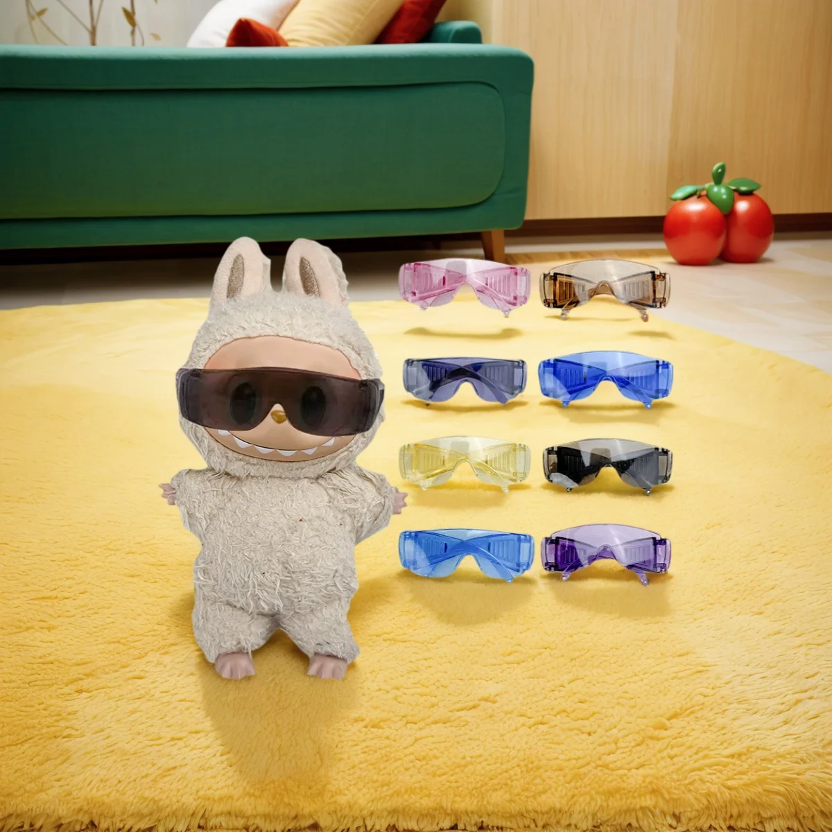 Clothes for Labubu 1PC Sunglasses Swimming Goggles Accessories for  Labubu 10cm Cotton Doll in 1st 2nd 3rd Generation Plus
