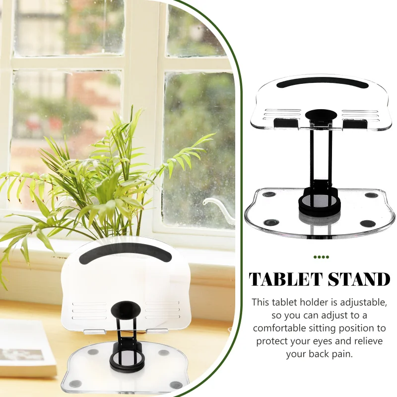 Acrílico transparente Desktop Phone Stand, adequado para iPad Pro 9.7 Air 4 5 Mini 6 11 Mi Pad