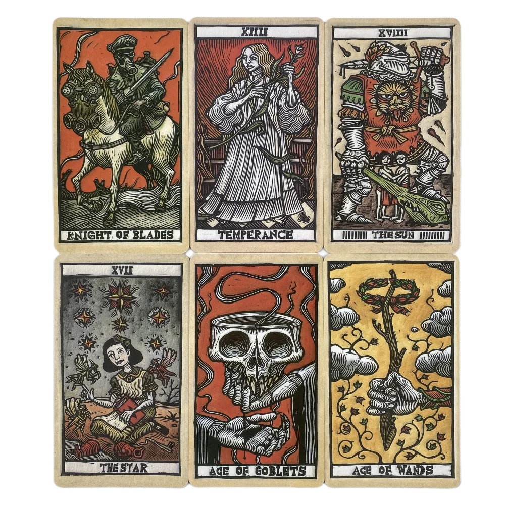 Baralho de tarô e guia inspirados no mundo de guillermo del toro, novidade, livro para iniciantes, jogo de cartas, brinquedo