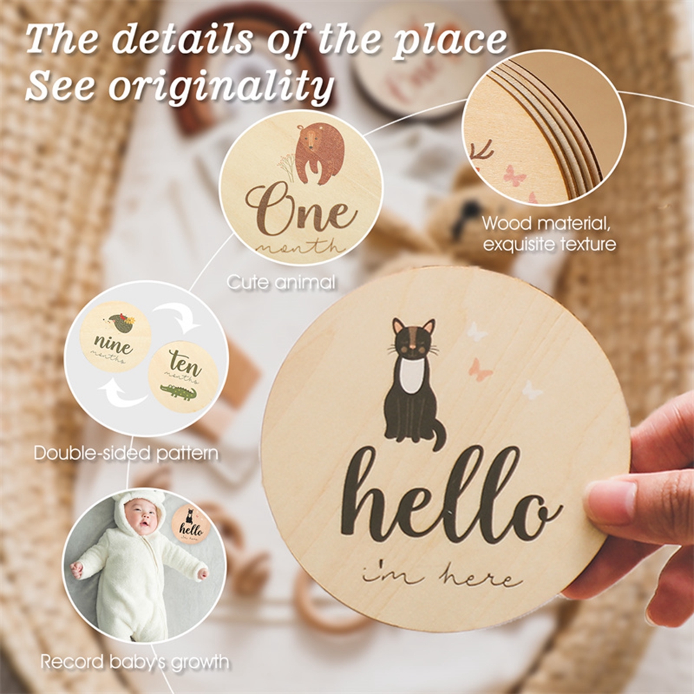 Памятные карты для новорожденных с деревянной гравировкой