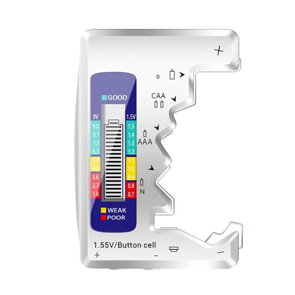 Probador de batería Digital profesional pantalla LCD 9V 1,5 V pila de botón capacidad Detector de verificación herramienta de diagnóstico de capacitancia