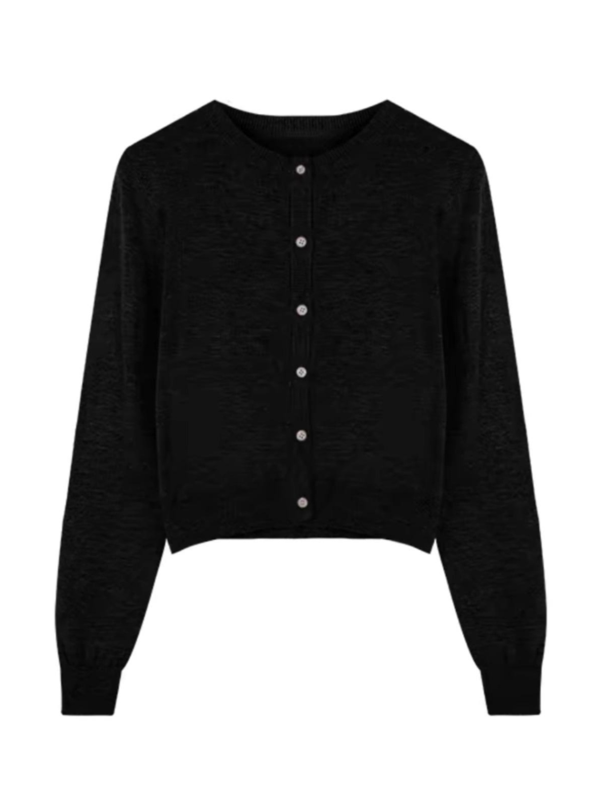 女性用の新しい黒のニットカーディガン,薄い半袖と長袖のセーター,アウタートップ,シャツ,アウトドア,春,秋,2024