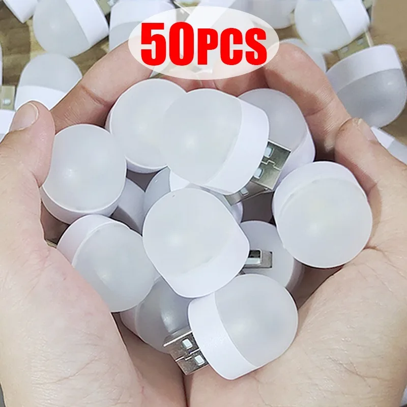 Mini luces LED de noche USB, lámparas de noche de carga con enchufe USB, luz de Lectura de libro de protección ocular blanca cálida, energía móvil de PC, venta al por mayor