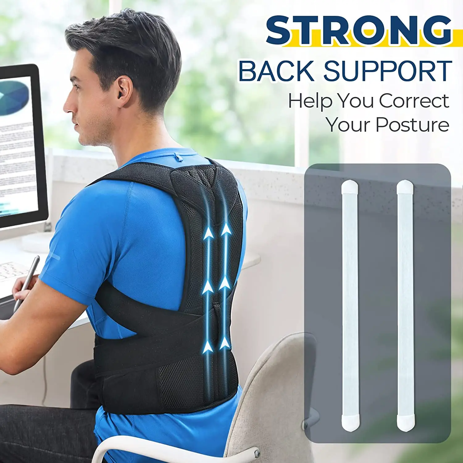 ใหม่ Upper Back Posture Corrector ท่าทาง Clavicle Support Corrector กลับตรงไหล่สายรัด Correctpor