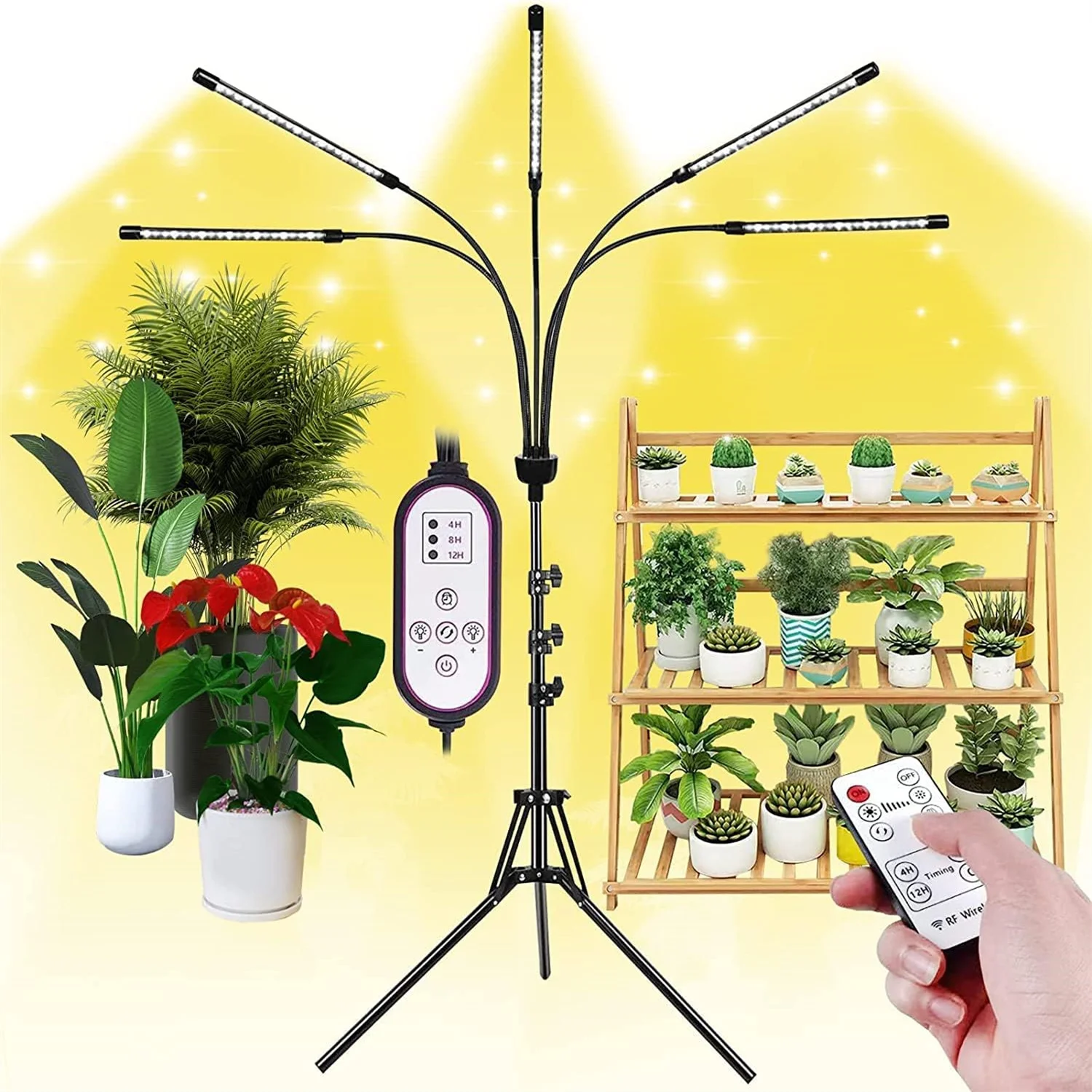 3000K statyw USB lampa fito żarówka hydroponiczna o pełnym spektrum oświetlenie LED do uprawy rośliny doniczkowe lampa szklarniowa warzywa kwiatowe Phytolamp