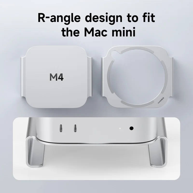 Soporte de escritorio Hagibis para Mac mini M4/M4 Pro 2024, soporte de disipación de calor, soporte de aleación de aluminio, accesorios de soporte de refrigeración