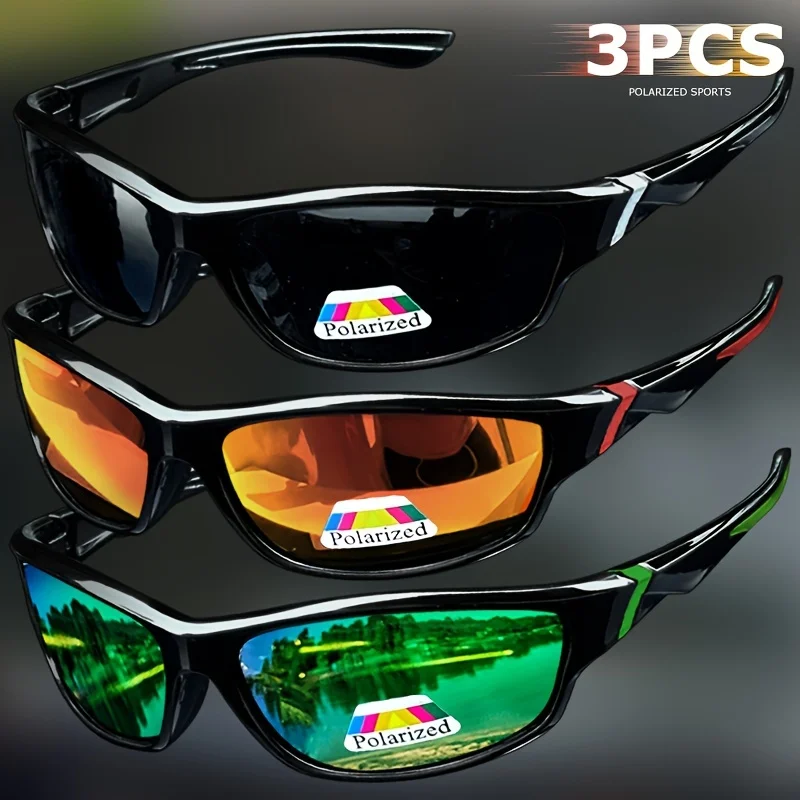 1/3 Uds gafas de sol deportivas Vintage hombres mujeres pesca correr ciclismo montañismo deporte hombre gafas de sol antideslumbrantes UV400