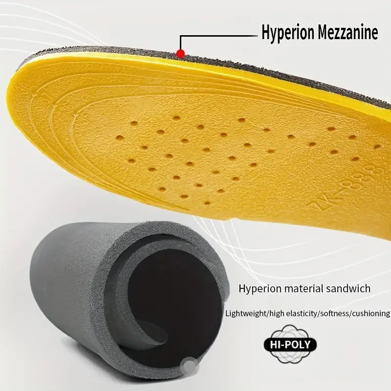 Palmilhas Invisíveis para Aumentar Altura, Absorção de Choque, Leve, Suave, Elástica, Respirável, 1 Par, 1,5-3,5 cm, 0,59-1,38in