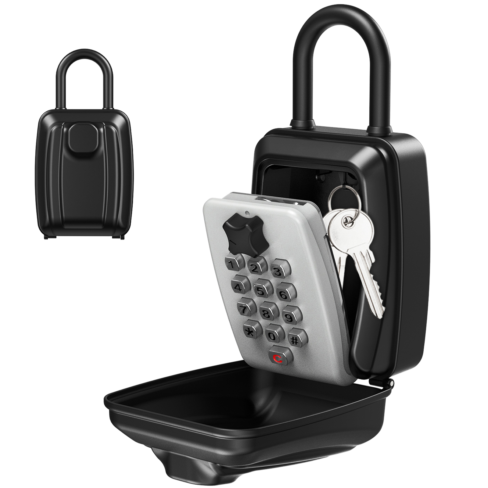ORIA Key Safety กล่อง9หลักปุ่มล็อคกลางแจ้งกล่องเก็บกุญแจรีเซ็ตรหัสคีย์กล่องกันน้ำปลอดภัยเงินฝาก