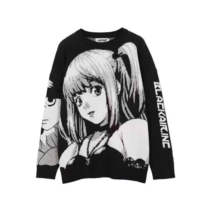 Y2K Frauen Hip Hop Streetwear Harajuku Pullover Vintage Japanischen Stil Anime Mädchen Gestrickte Weiche Pullover Pullover Weibliche Kleidung