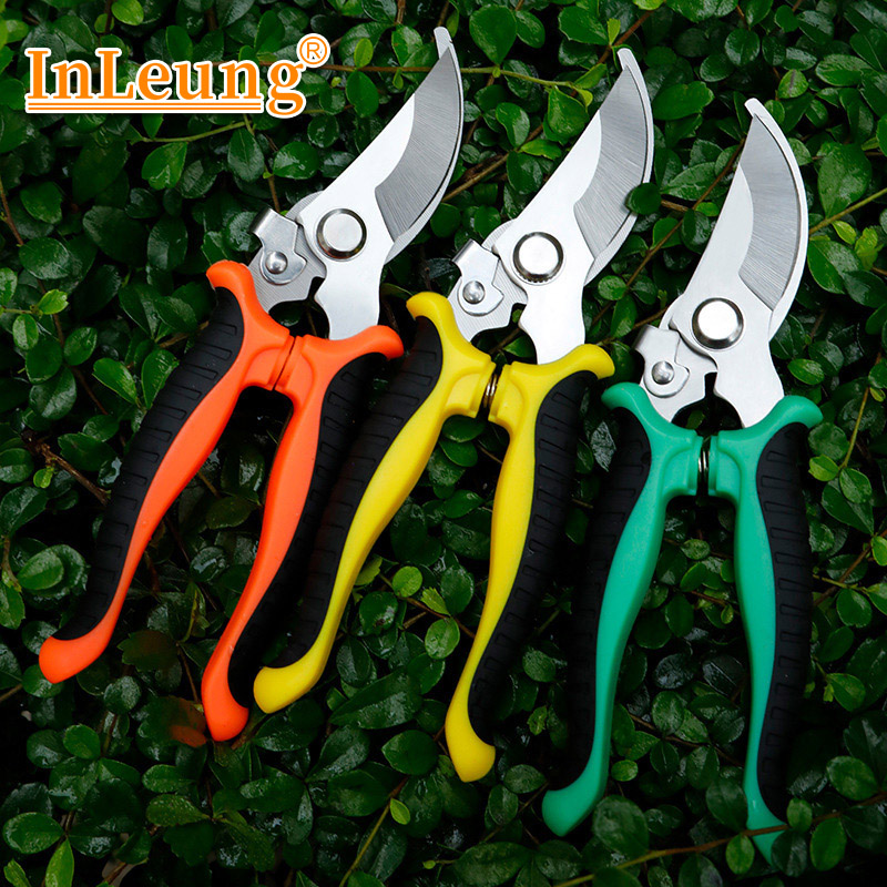 Tijeras de podar con hoja afilada de una mano, tijeras para recortar ramas, césped, jardín, árboles frutales, cuchillo de corte, herramientas con mango antideslizante